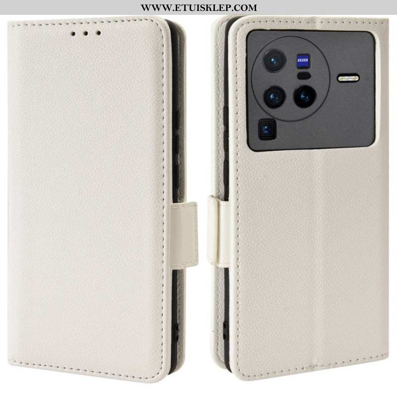 Etui Na Telefon Pokrowce do Vivo X80 Pro Etui Folio Flap Double Nowe Kolory